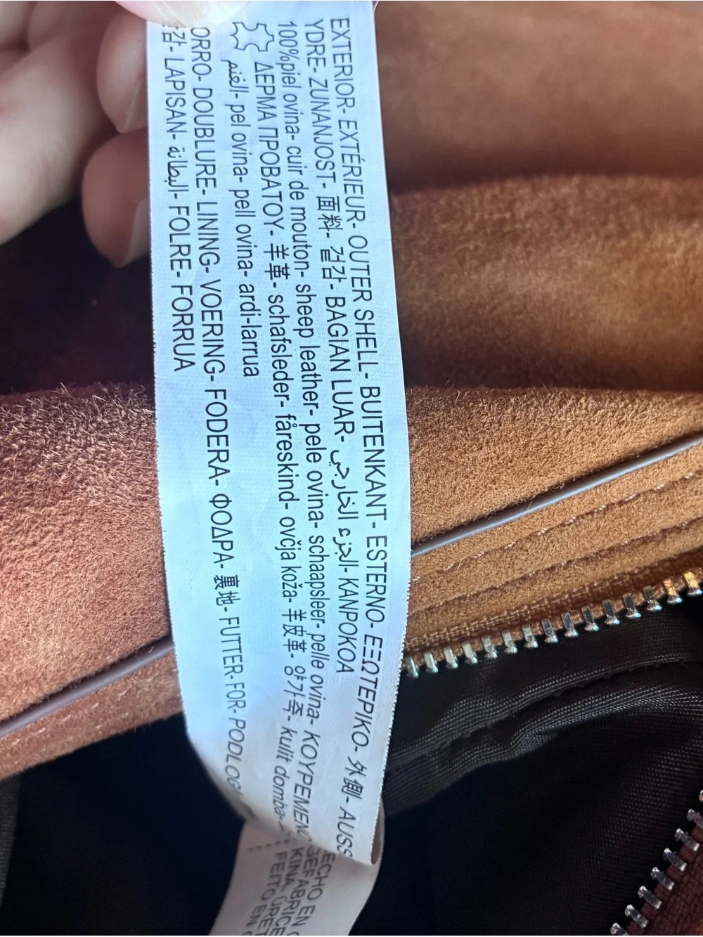 Zara Brown Suede Hobo Bag
